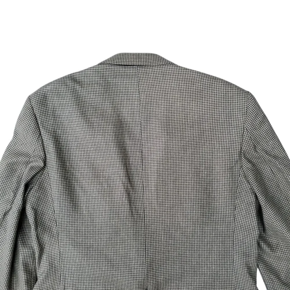 Jos A Bank Preppy Micro Houndstooth Blazer Jacket Sport Coat Blue Executive 42L